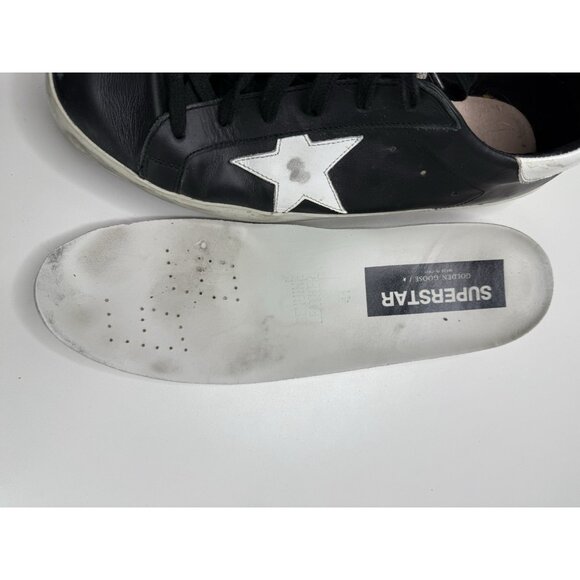 Golden Goose Super-Star Leather Sneakers in Black and White Size 41 - Picture 15 of 16